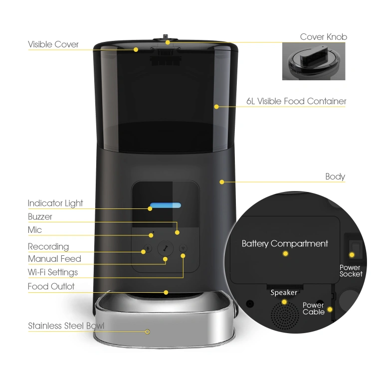 Petrust®️ PP005 WiFi Pet Feeder Detailed Image1 Petrust®️ PP005 Smart WiFi Pet Feeder