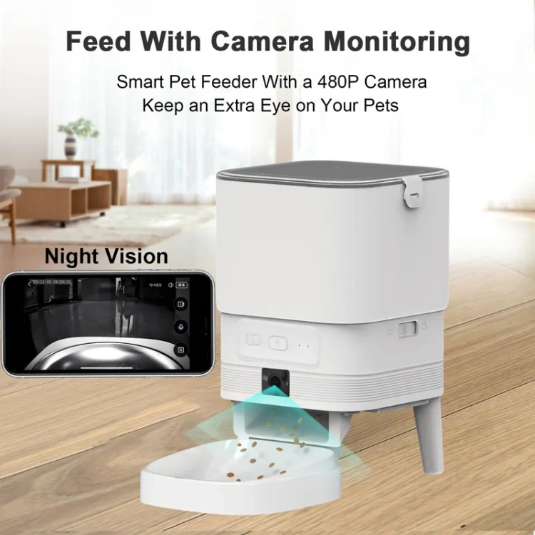 Petrust®️ PF15 480P Camera WiFi Pet Feeder Detailed Image2 Petrust®️ PF15 Wifi Pet Feeder with Camera