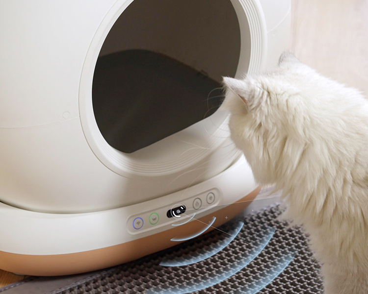 Smart Automatic Cat Litter Box with Motion Sensors for Pet Safety