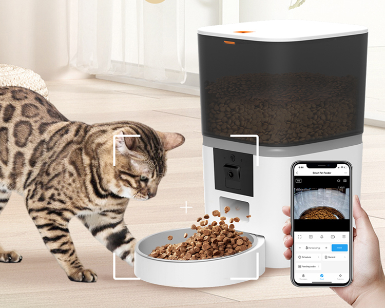 WiFi Automatic Cat Feeder with Camera & App Control for Real-Time Monitoring