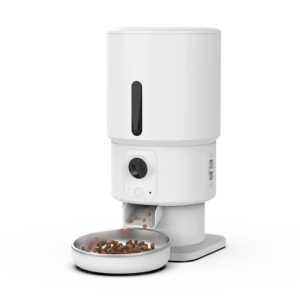 Petrust PF09 Smart WiFi Pet Feeder - White Plastic Tank 5L, elegant and functional smart pet feeder.