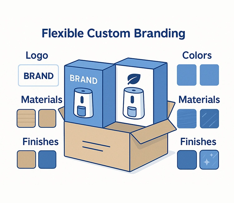 3. Provide Flexible Custom Branding Options of 8 Expert Packaging Design Tips to Boost B2B Smart Pet Product Sales Flexible Custom Branding Packaging Design Tips for Pet Product Success.