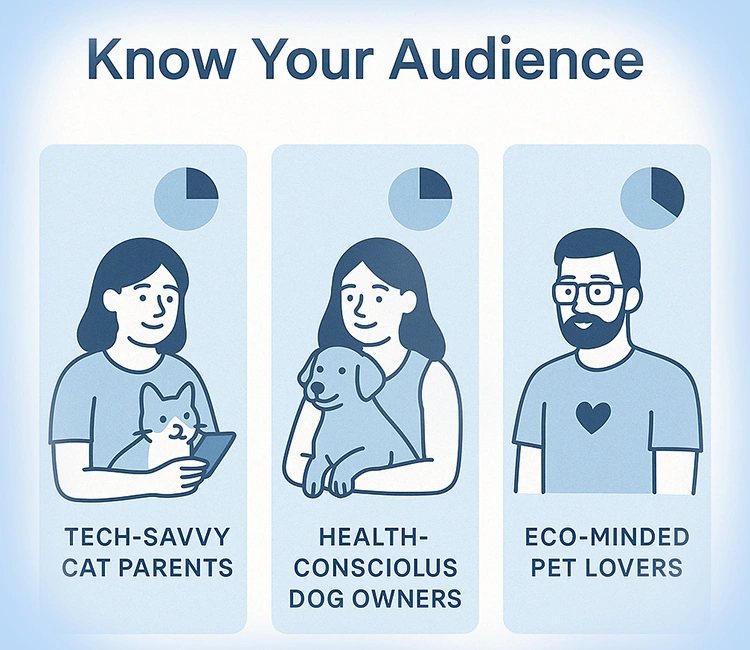 Grow Your Pet Brand Product Line Smarter 2 of 5 Smart Ways to Grow Your Pet Brand Product Line in 2025 Segmenting target audiences for your pet brand product line—cat parents, dog owners, and eco-conscious pet lovers.