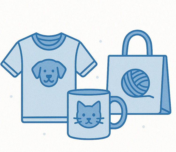 Pet Business Ideas 15 Sell Pet Themed eCommerce Merch of 15 Profitable Pet Business Ideas You Can Start in 2025 Pet-themed shirts, mugs, and bags—fun pet business ideas for eCommerce