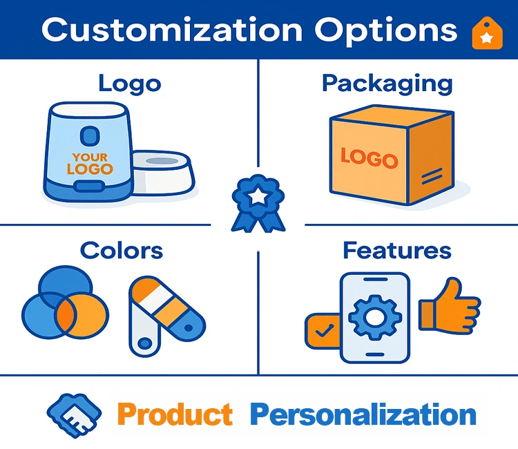 6 Step 4 Design Professional Pet Brand Packaging of From Reseller to Pet Brand Owner in 2025: Your Ultimate Blueprint Customization options for pet brand owners including logo, packaging, colors, and features.