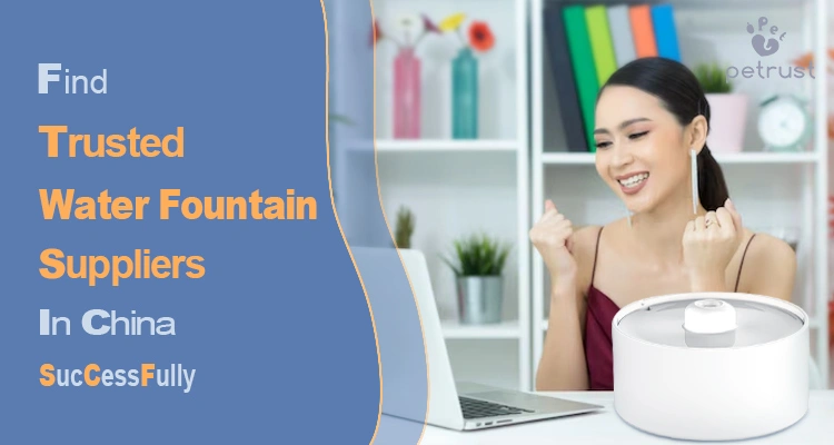 Top 7 Tips to Find Trusted Smart Cat Water Fountain Suppliers in China of Top 7 Tips to Find Trusted Smart Cat Water Fountain Suppliers in China Happy woman finding Smart Cat Water Fountain Suppliers in China through online research on her laptop.