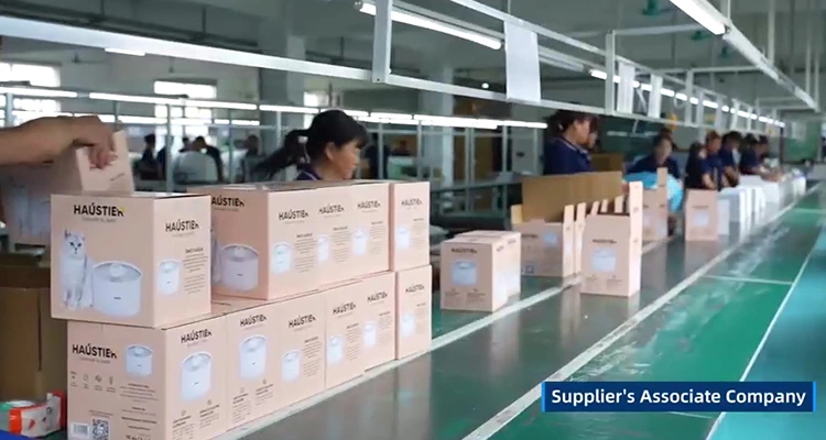 Pet Product Factory Audit Checklist 2 of Pet Product Factory Audit Checklist (2025): Step-by-Step Guide to Inspect Before You Order Pet Product Factory Audit Checklist: Inspection of branded cat water fountain packaging process.