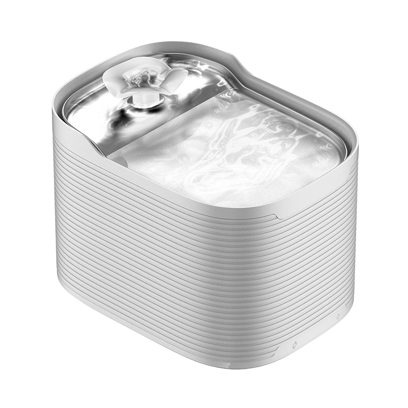 Petrust®️ WF215-Cordless-Pet-Water-Fountain in clean white color with minimalist styling