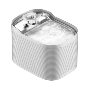 Petrust®️ WF215-Cordless-Pet-Water-Fountain in clean white color with minimalist styling