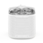 Front view of Petrust®️ WF215-Cordless-Pet-Water-Fountain in white with dual spout operation