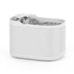 Side view of Petrust®️ WF215-Cordless-Pet-Water-Fountain in white for modern pet households
