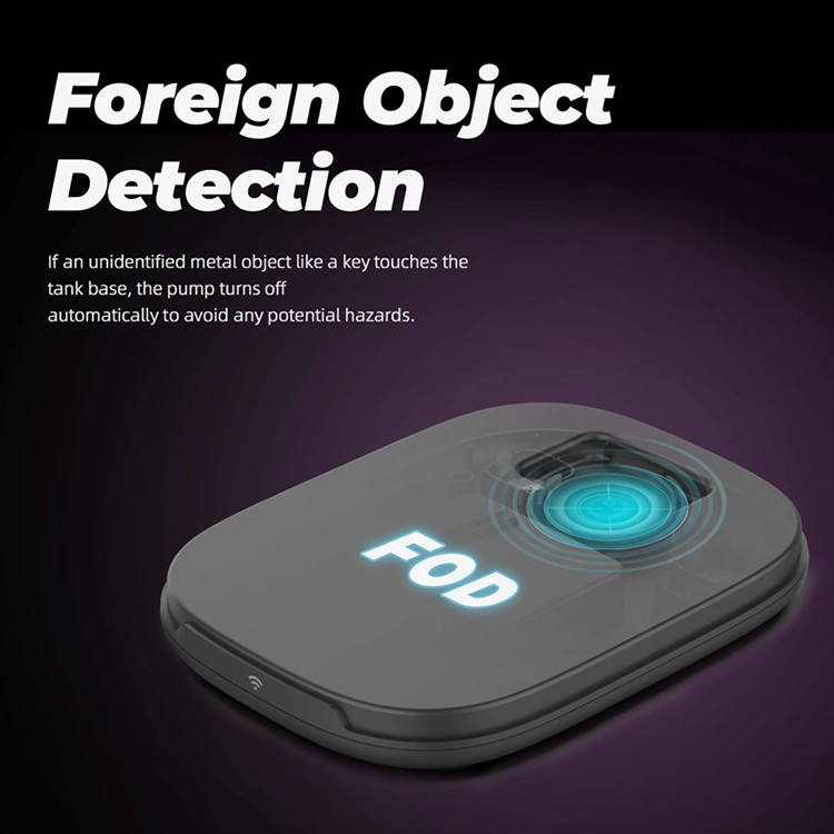 Petrust®️ WF315 Foreign object detection of Petrust®️ WF315 Smart WiFi Pet Water Fountain Petrust®️ WF315 Smart WiFi Pet Water Fountain base unit with FOD safety system highlighted.