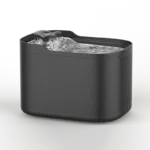 Petrust®️ WF315 Smart WiFi Pet Water Fountain in black – top view highlighting dual stream feature