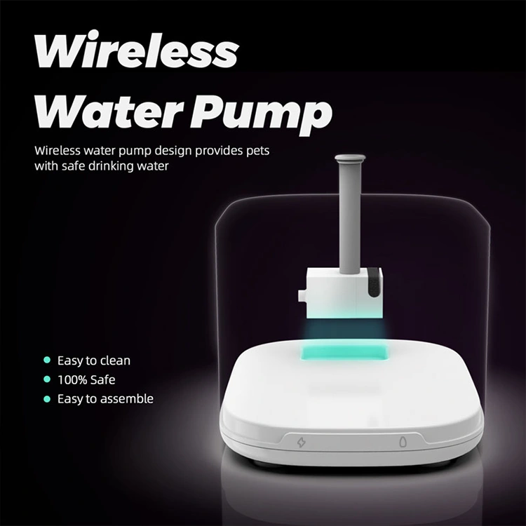 WF215 Wireless water pump of Petrust®️ WF215 Cordless Pet Water Fountain Wireless water pump of Petrust®️ WF215-Cordless-Pet-Water-Fountain for safe and hygienic operation.