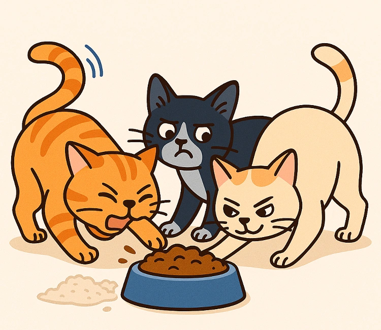 Mealtime Struggles Without an Automatic Cat Feeder in Multi-Cat Homes