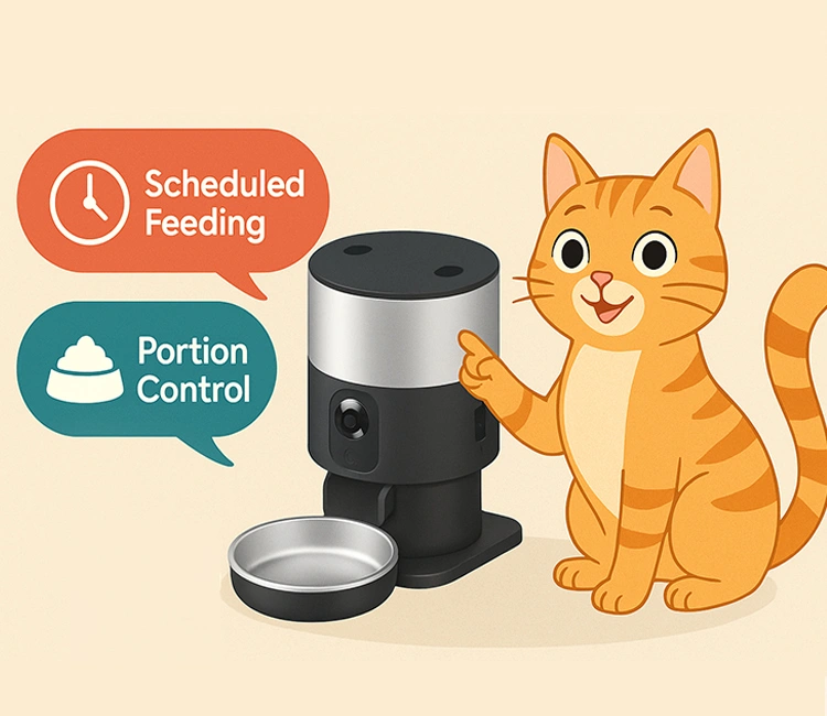 Portion Control and Scheduled Feeding with Automatic Cat Feeder in Multi-Cat Homes