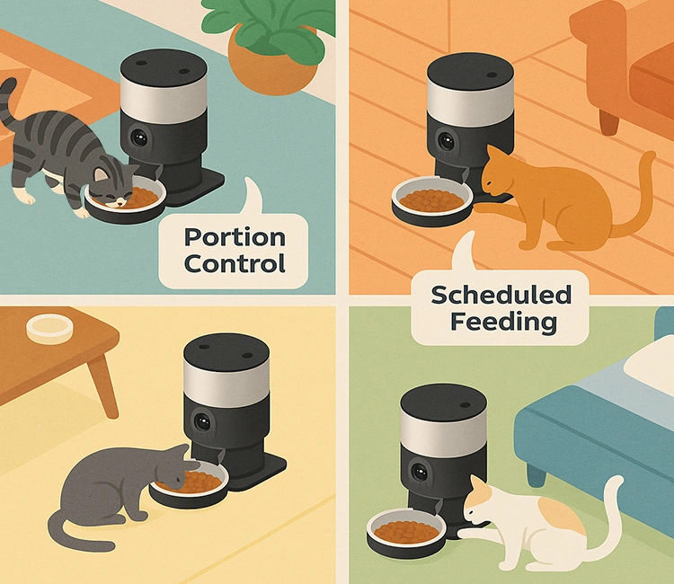 How to Position Your Automatic Cat Feeder in Multi-Cat Homes for Portion Control