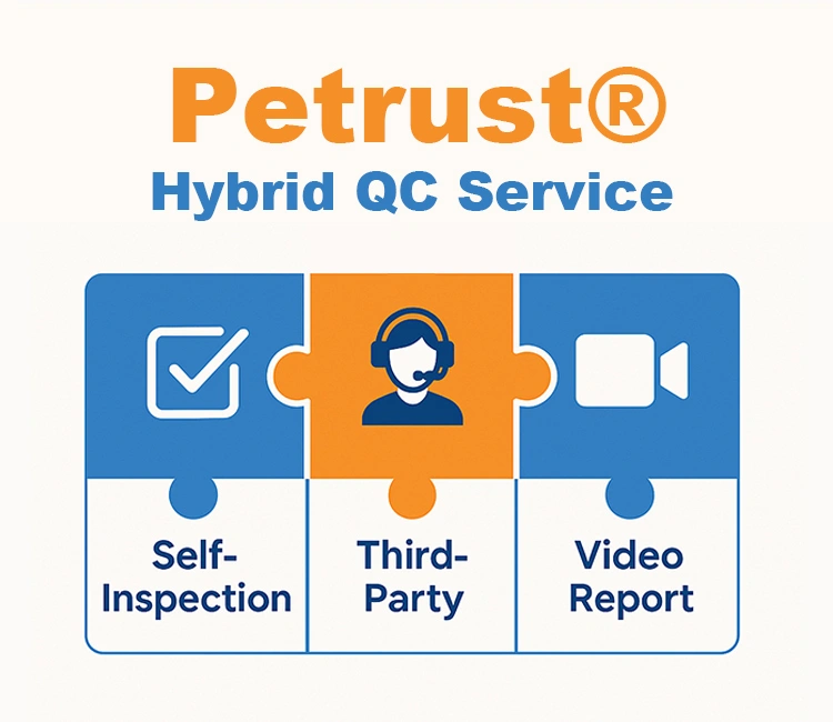 6 Petrust® Hybrid QC Service of Pet Water Fountain Quality Inspection Made Easy: Your 2025 OEM Pre-Shipment QC Guide Petrust Hybrid QC Service for Comprehensive Pet Water Fountain Quality Inspection