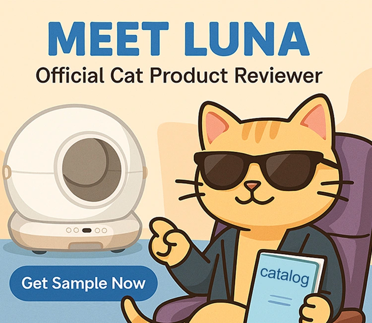 7 This Litter Box Is the Real Deal of Luna’s Litter Talks: The Best Cat Litter Box for Large Cats—From a Big Kitty Like Me Luna the reviewer promotes the best cat litter box for large cats with sample request CTA