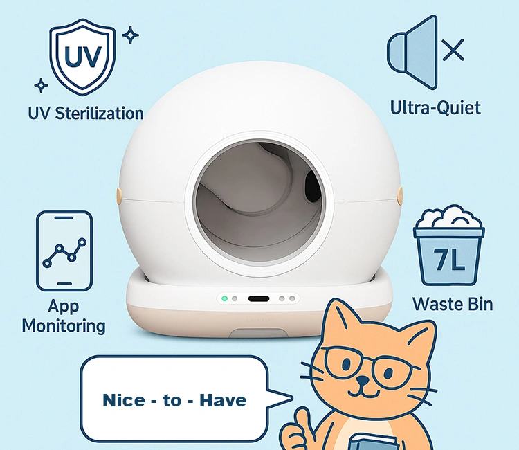 8 My Favorite Solution Petrust® CB002 Smart Cat Litter Box with Camera of Luna’s Litter Talks: Why I Pee Outside the Litter Box (and How You Can Help Me Stop) Petrust CB002 Features That Help Cats Who Pee Outside the Litter Box