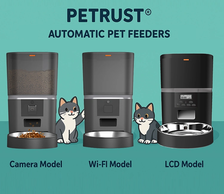 Explore Petrust Automatic Cat Feeder in Multi-Cat Homes: Camera, Wi-Fi, and LCD Models