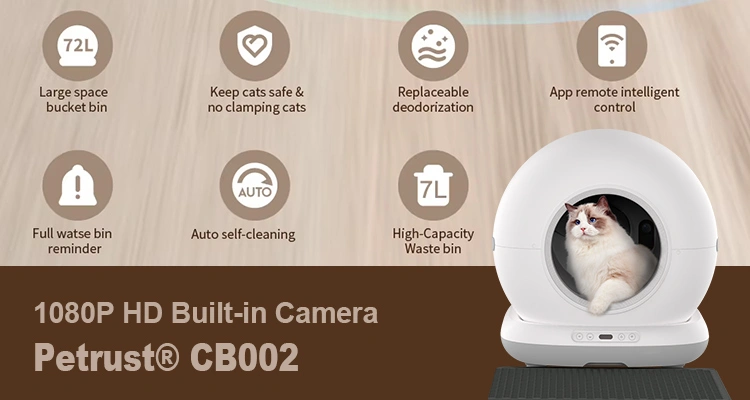 Litter Robot vs Petsnowy Best Self Cleaning Litter Box 2025 Petrust CB002 of Litter Robot vs Petsnowy: Best Self-Cleaning Litter Box 2025 + OEM Options Petrust CB002 Self-Cleaning Litter Box with 1080P camera