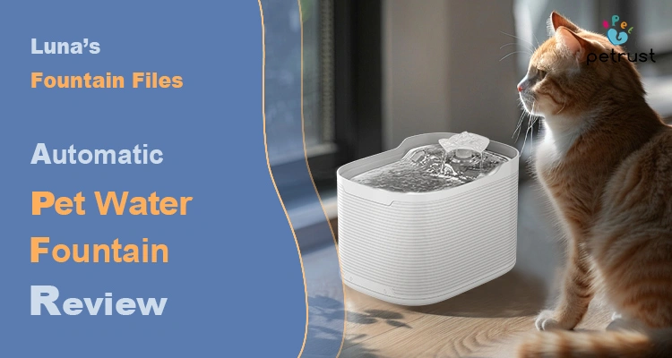 Luna’s Fountain Files - Honest Automatic Pet Water Fountain Review with cat using smart water fountain