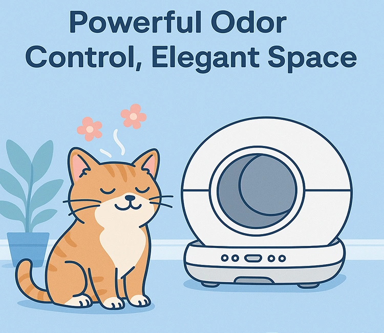 Self-Cleaning Cat Litter Box for superior odor control and fresh home ambiance