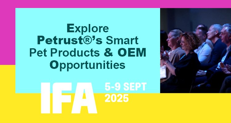 IFA Berlin 2025 Explore Petrust®s Smart Pet Products OEM Opportunities of IFA Berlin 2025: Explore Petrust®’s Latest Smart Pet Products & OEM Opportunities A group of people sitting and applauding in a conference room, representing the audience for smart pet products and OEM opportunities at IFA Berlin 2025.