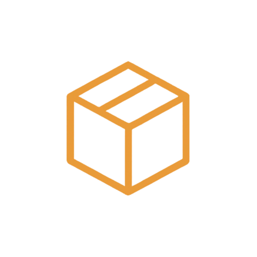 An icon of a simple cardboard box, illustrating a low MOQ and fast start program for an OEM cat water fountain partnership.