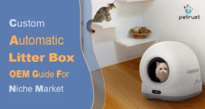 Automatic Litter Box OEM Boost Your Brand with Tailored Solutions for Specialty Markets of Home A Persian cat sits inside a large, dome-shaped automatic litter box, illustrating a guide for custom automatic litter box OEM for niche markets.