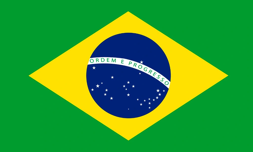 Brazil of Smart Pet Product Manufacturers The flag of Brazil, featuring a green field, a large yellow rhombus, and a blue celestial globe with stars and the national motto, representing Smart Pet Product Manufacturers & Suppliers from Brazil.