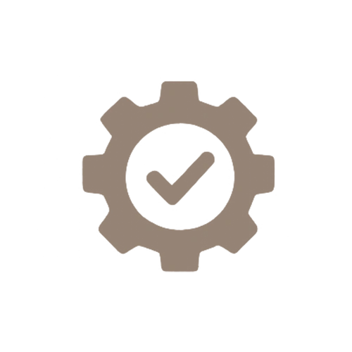 Engineered for Performance Reliability of Automatic Cat Water Fountain An icon of a gear with a checkmark, indicating the automatic cat water fountain is engineered for high performance and long-term reliability.