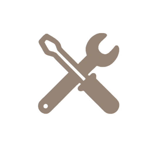 Full OEM ODM Customization of Automatic Cat Water Fountain An icon of crossed tools (wrench and screwdriver), representing full OEM and ODM customization options for the automatic cat water fountain.