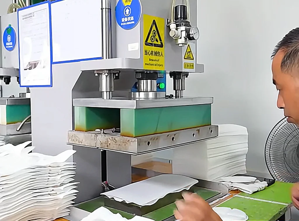 How We Build Every Automatic Cat Water Fountain with Precision Filtration System Pump Installation of Automatic Cat Water Fountain A worker overseeing a hydraulic press used for assembling the filtration system and pump for the automatic cat water fountain.