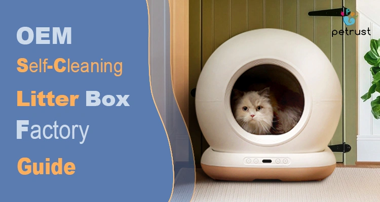 OEM Self Cleaning Litter Box Factory Guide Custom Design Branding MOQ for Your Pet Brand of OEM Self-Cleaning Litter Box Factory Guide: Expert Custom Design, Branding & MOQ for Your Pet Brand A fluffy, light-colored cat sits comfortably inside a modern, beige, enclosed self-cleaning litter box, promoting the services of an OEM self-cleaning litter box factory for custom pet brand solutions.