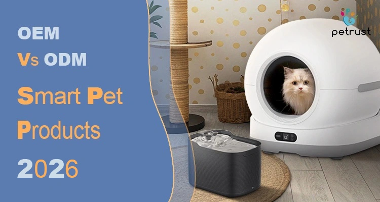 OEM vs ODM Smart Pet Products 2026 of Home OEM vs ODM smart pet products 2026 comparison featuring smart cat litter box and pet water fountain OEM manufacturing vs ODM solutions