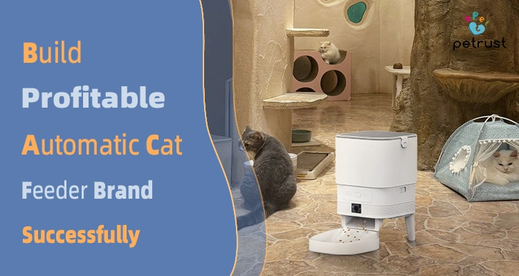 Automatic cat feeder brand development featuring smart pet feeder design for OEM manufacturing, private label branding, and scalable pet product business
